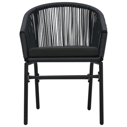 7-Delige Tuinset 6 200 cm tafellengte Zwart