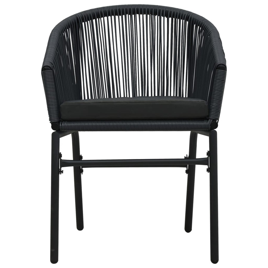 7-Delige Tuinset 6 200 cm tafellengte Zwart
