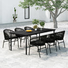 7-piece garden set black