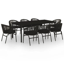 9-Delige Tuinset 8 200 cm tafellengte Zwart