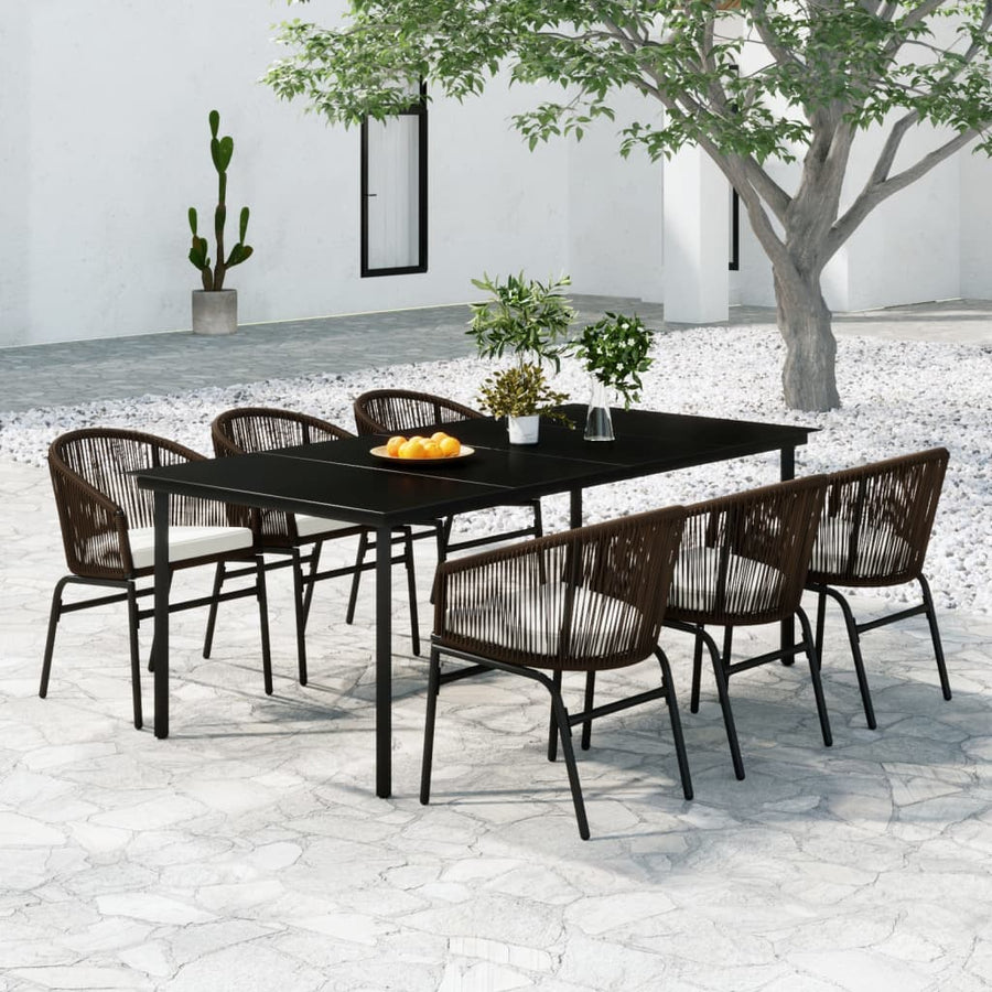 Tuinset 7 200 cm tafellengte Bruin