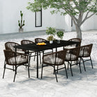 9-piece Garden Set brown