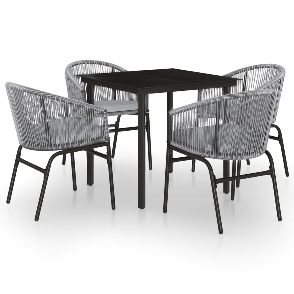 -Delige Tuinset 5 80 cm tafellengte Grijs
