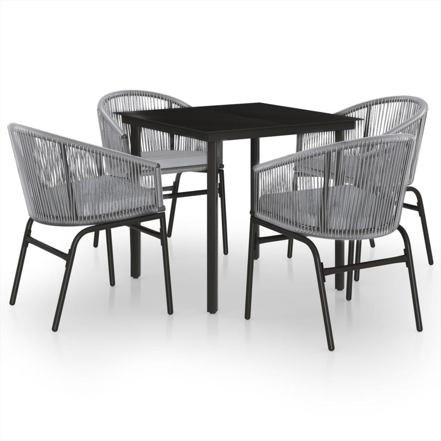 -Delige Tuinset 5 80 cm tafellengte Grijs