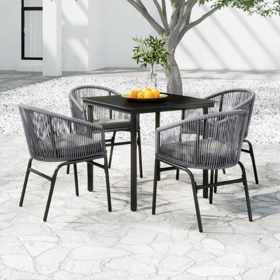 -Delige Tuinset 5 80 cm tafellengte Grijs
