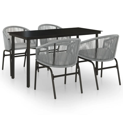 -Delige Tuinset 5 140 cm tafellengte Grijs