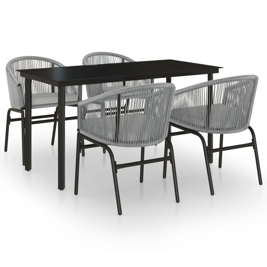 -Delige Tuinset 5 140 cm tafellengte Grijs