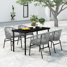 -Delige Tuinset 5 140 cm tafellengte Grijs
