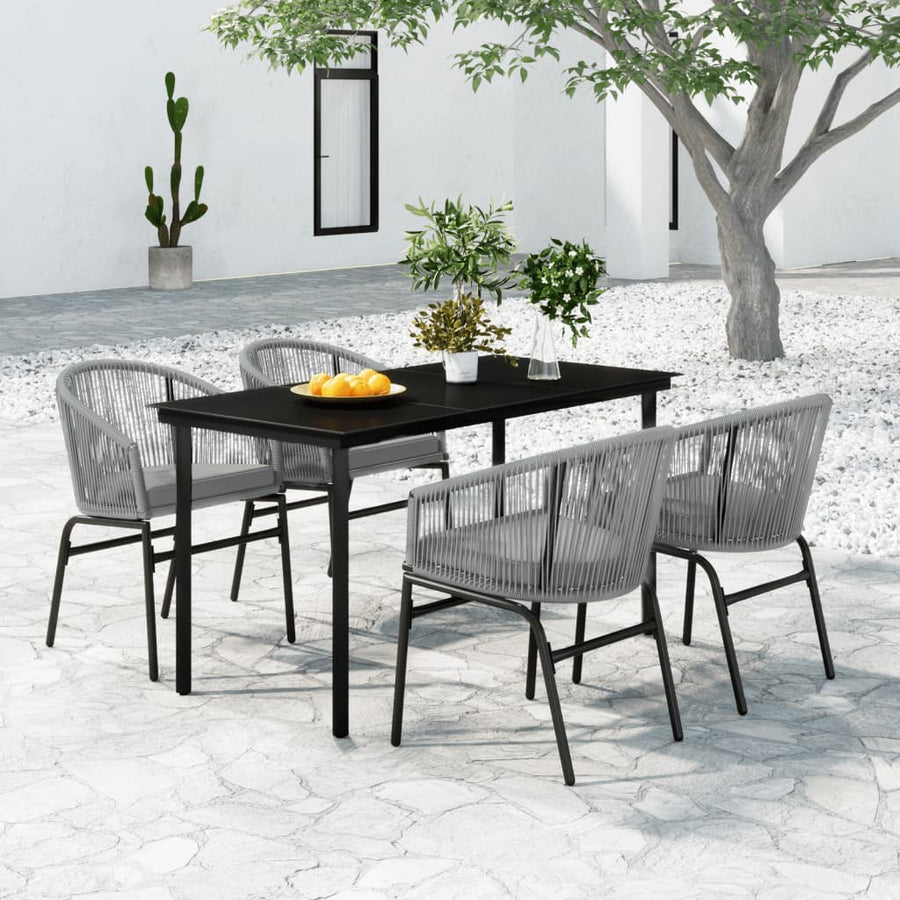 -Delige Tuinset 5 140 cm tafellengte Grijs