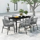 7-piece garden furniture set grey