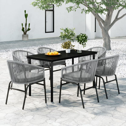 -Delige Tuinset 7 140 cm tafellengte Grijs