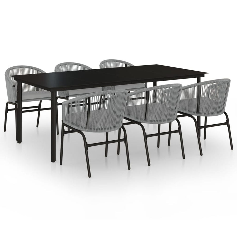 7-Delige Tuinset 6 200 cm tafellengte Grijs