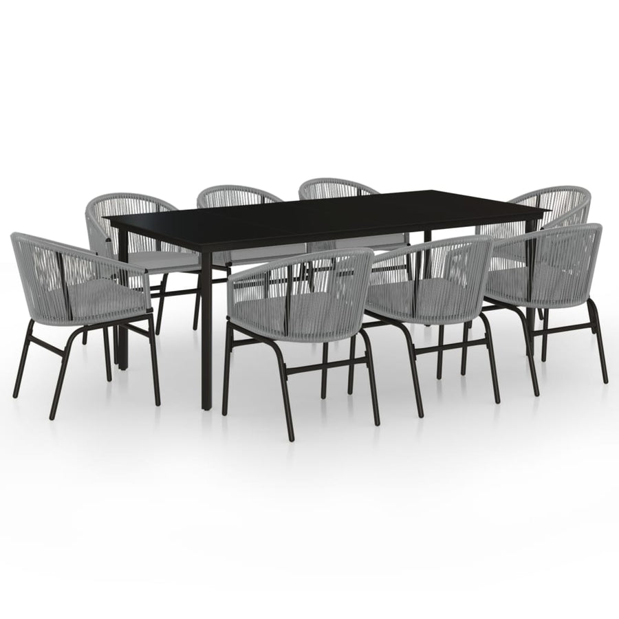 9-Delige Tuinset 8 200 cm tafellengte Grijs