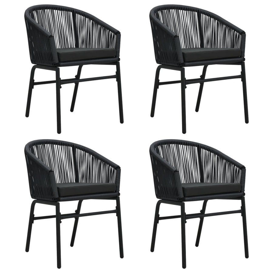 -Delige Tuinset 5 80 cm tafellengte Zwart