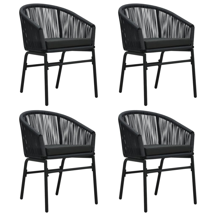 -Delige Tuinset 5 140 cm tafellengte Zwart