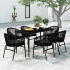 7-piece garden set black