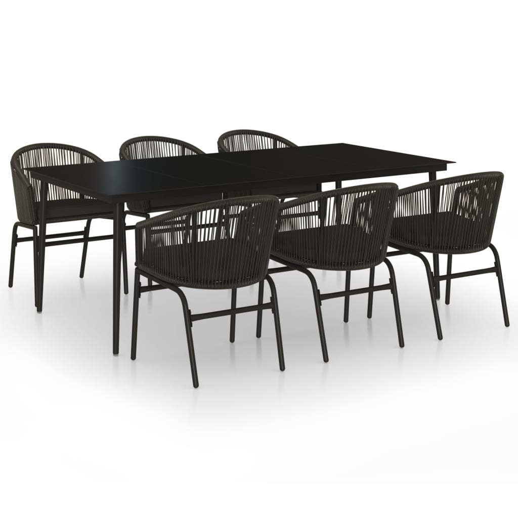 7-delige Tuinset zwart