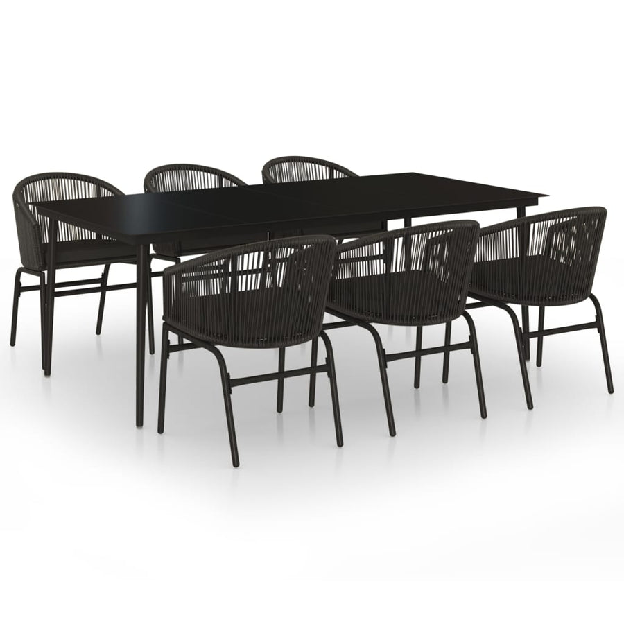 7-delige Tuinset zwart