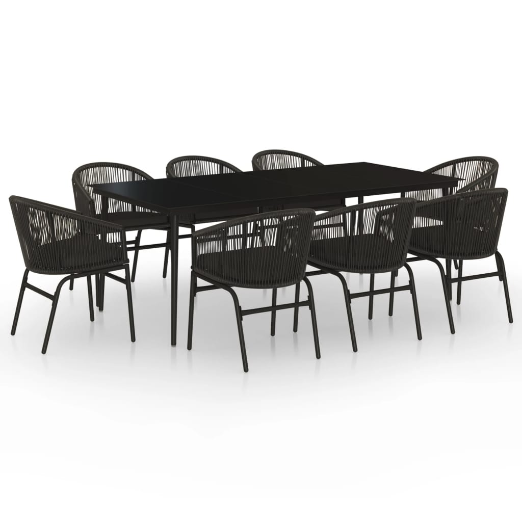 9-delige Tuinset zwart