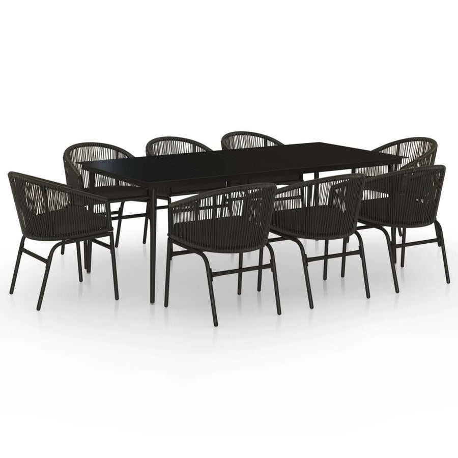 9-delige Tuinset zwart