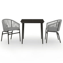 -Delige Tuinset 3 80 cm tafellengte Grijs