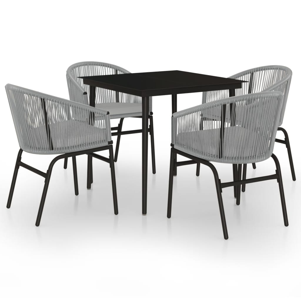 -Delige Tuinset 5 80 cm tafellengte Grijs