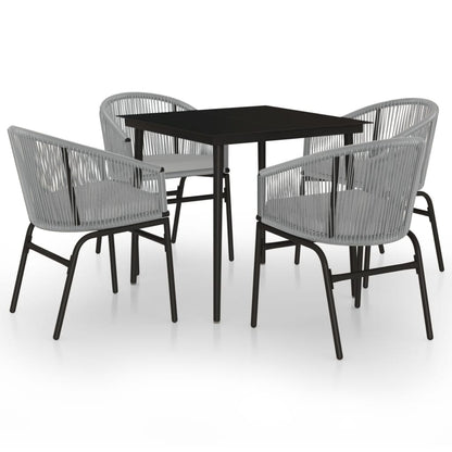 -Delige Tuinset 5 80 cm tafellengte Grijs