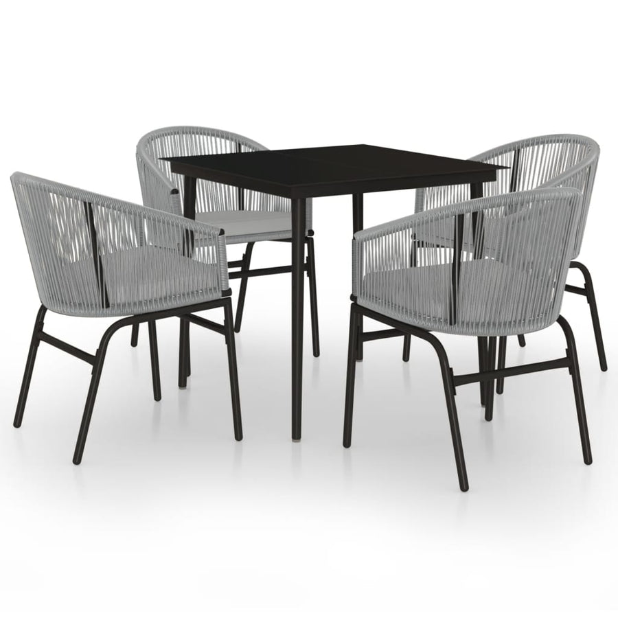 -Delige Tuinset 5 80 cm tafellengte Grijs