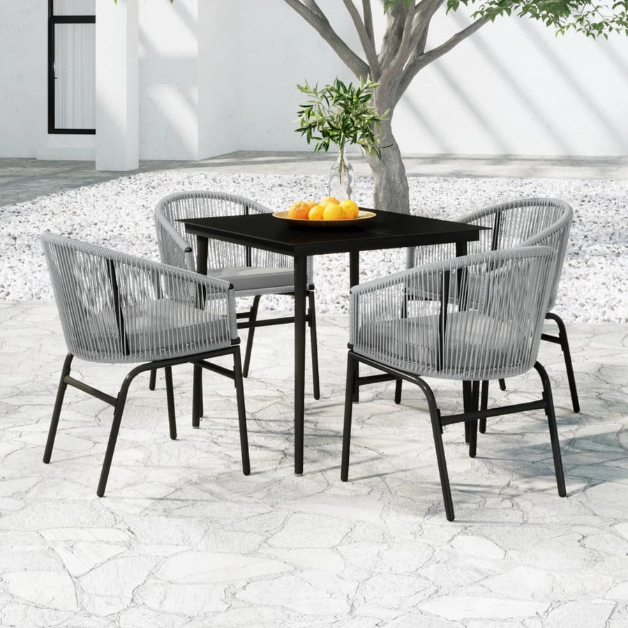 -Delige Tuinset 5 80 cm tafellengte Grijs