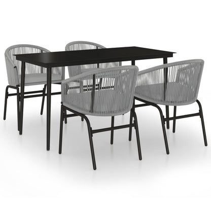 -Delige Tuinset 5 140 cm tafellengte Grijs