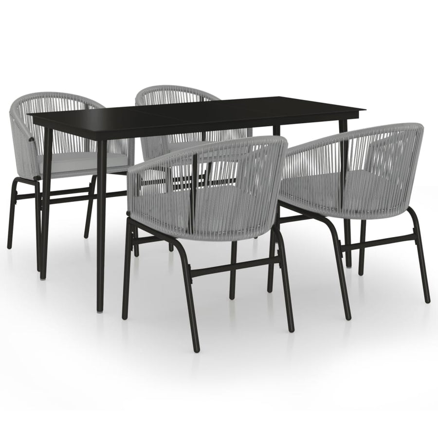 -Delige Tuinset 5 140 cm tafellengte Grijs