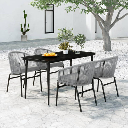 -Delige Tuinset 5 140 cm tafellengte Grijs