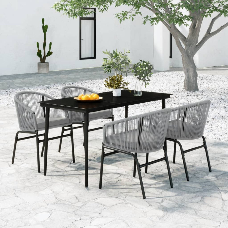 -Delige Tuinset 5 140 cm tafellengte Grijs