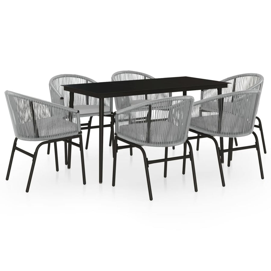 -Delige Tuinset 7 140 cm tafellengte Grijs