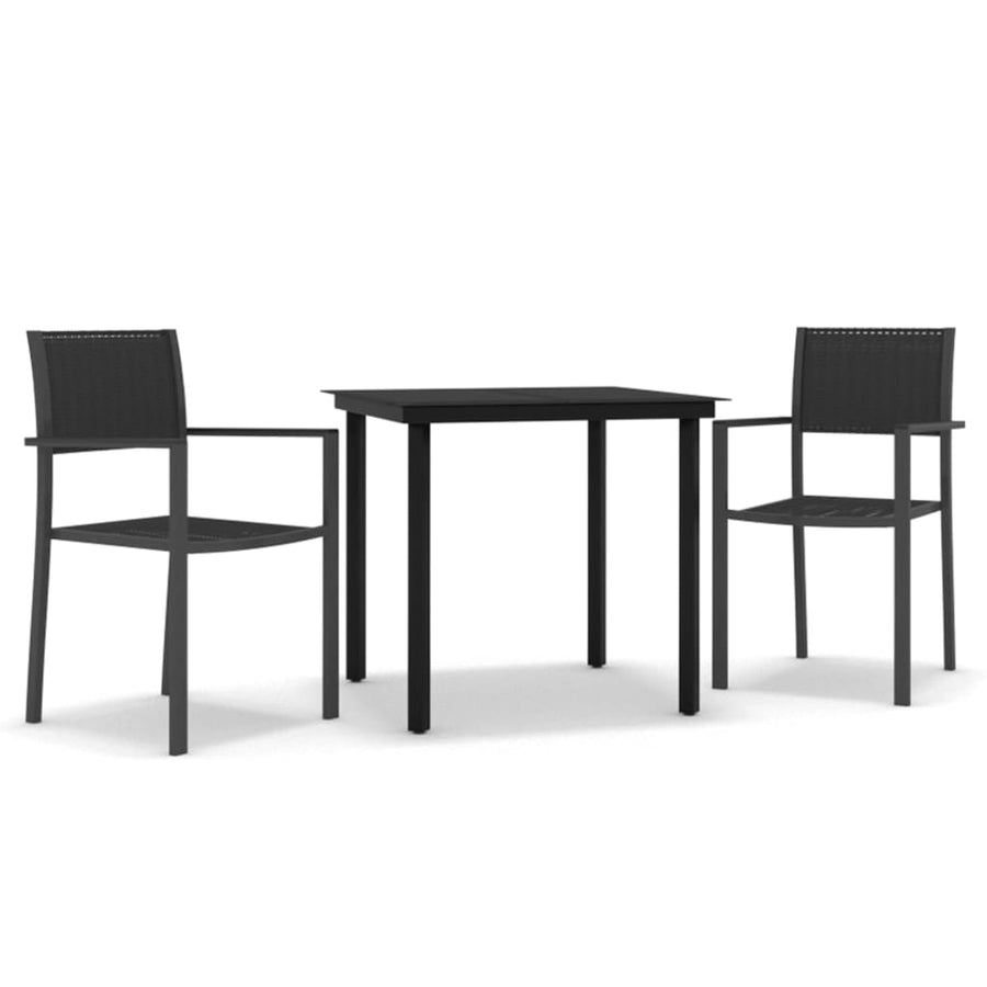 -Delige Tuinset 3 80 cm tafellengte Zwart