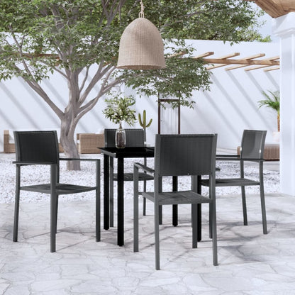 -Delige Tuinset 5 80 cm tafellengte Zwart