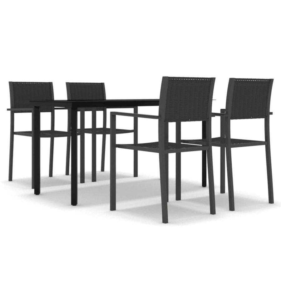 -Delige Tuinset 5 140 cm tafellengte Zwart