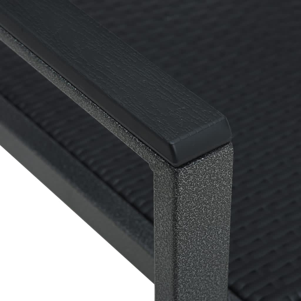 -Delige Tuinset 5 140 cm tafellengte Zwart