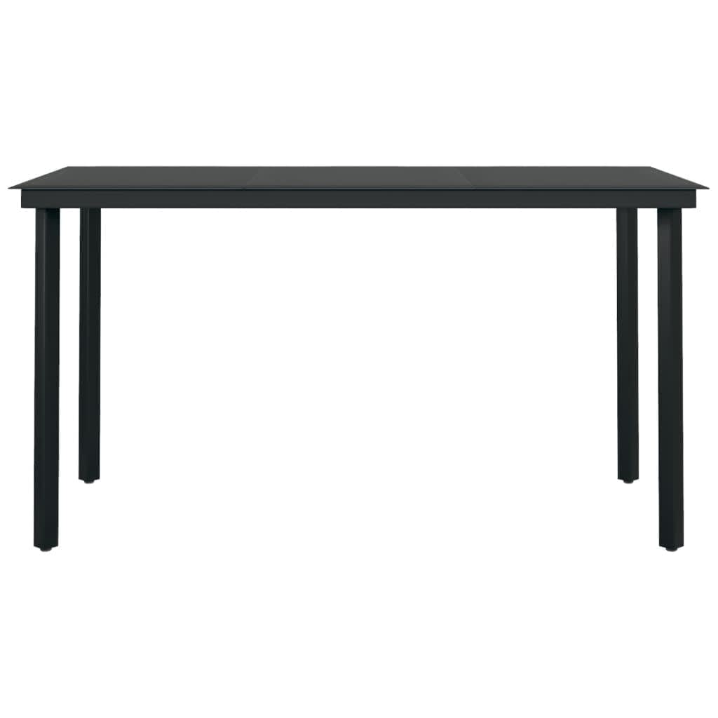 -Delige Tuinset 7 140 cm tafellengte Zwart