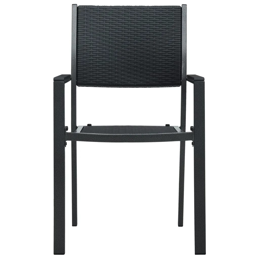 9-Delige Tuinset 8 200 cm tafellengte Zwart