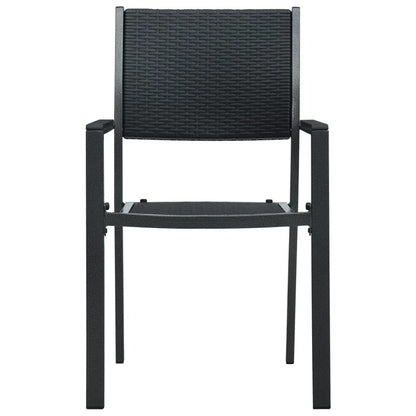 9-Delige Tuinset 8 200 cm tafellengte Zwart