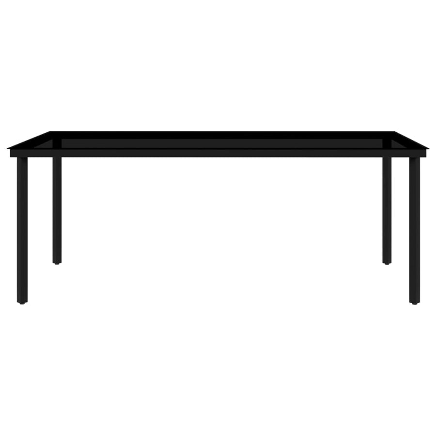 9-Delige Tuinset 8 200 cm tafellengte Zwart