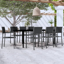 9-Delige Tuinset 8 200 cm tafellengte Zwart