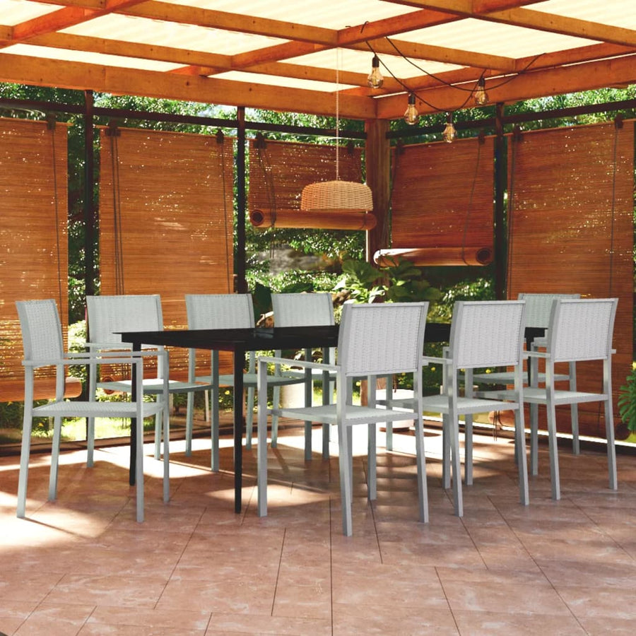 9-delige Tuinset wit
