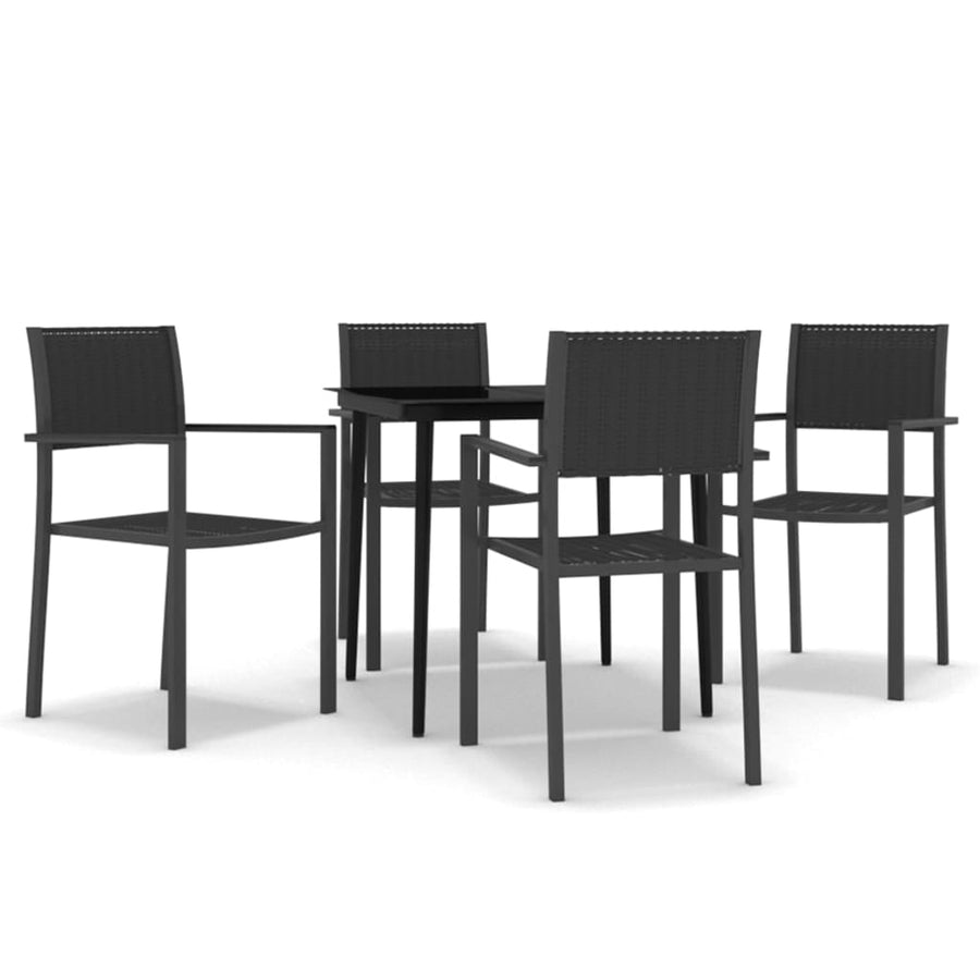 -Delige Tuinset 5 80 cm tafellengte Zwart