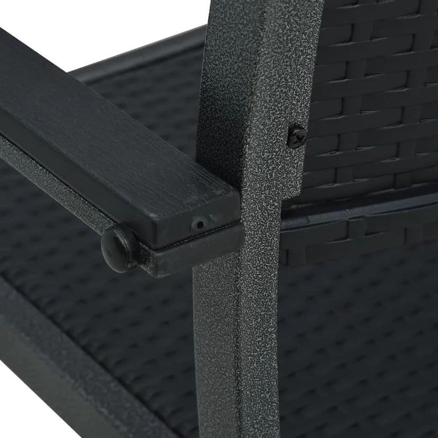 -Delige Tuinset 5 140 cm tafellengte Zwart