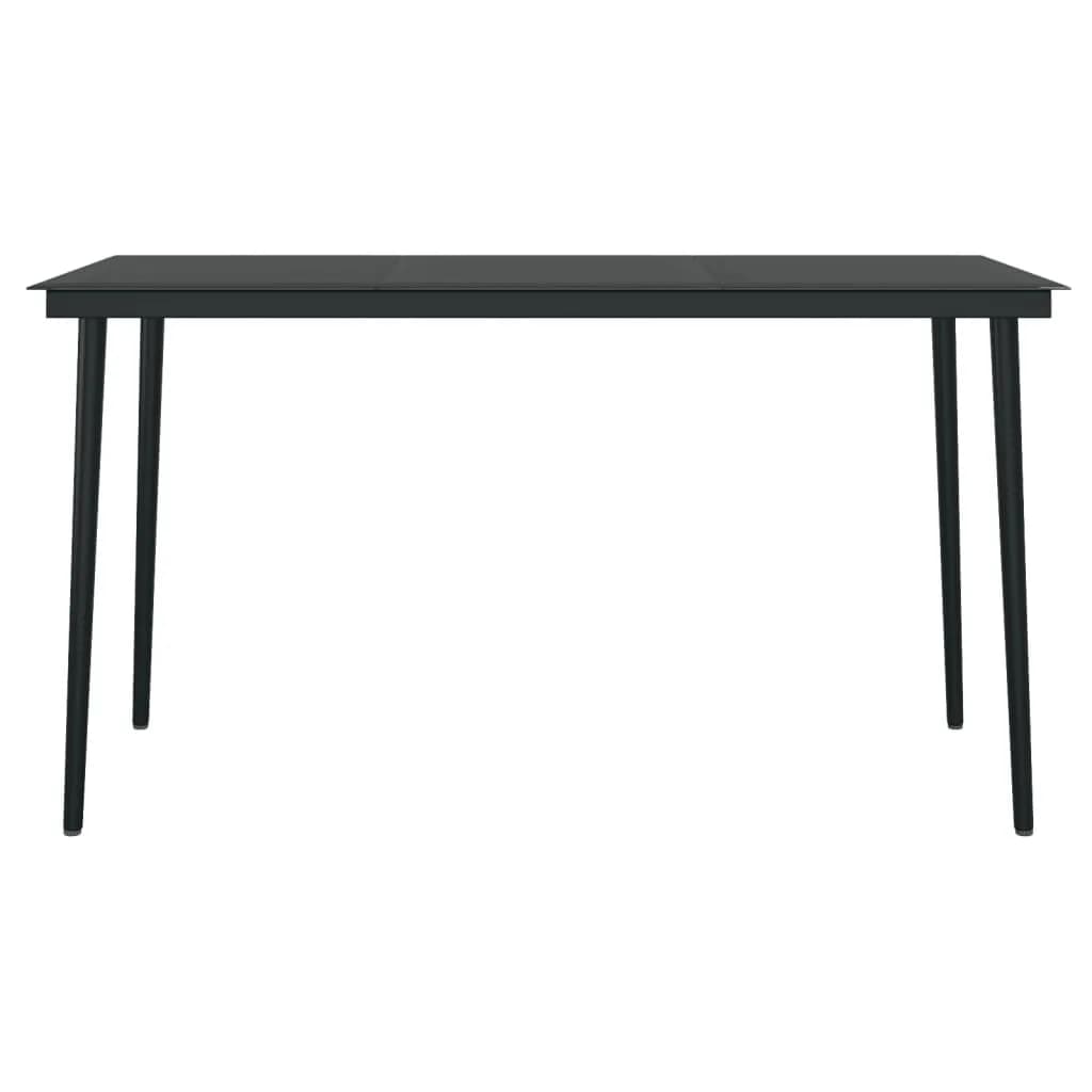 -Delige Tuinset 5 140 cm tafellengte Zwart