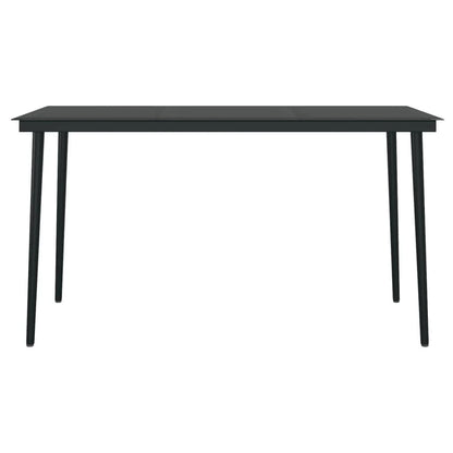 -Delige Tuinset 5 140 cm tafellengte Zwart