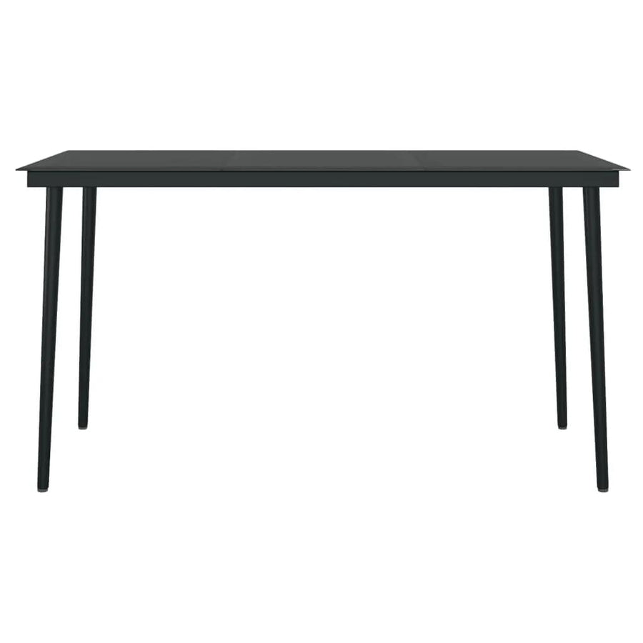 -Delige Tuinset 5 140 cm tafellengte Zwart