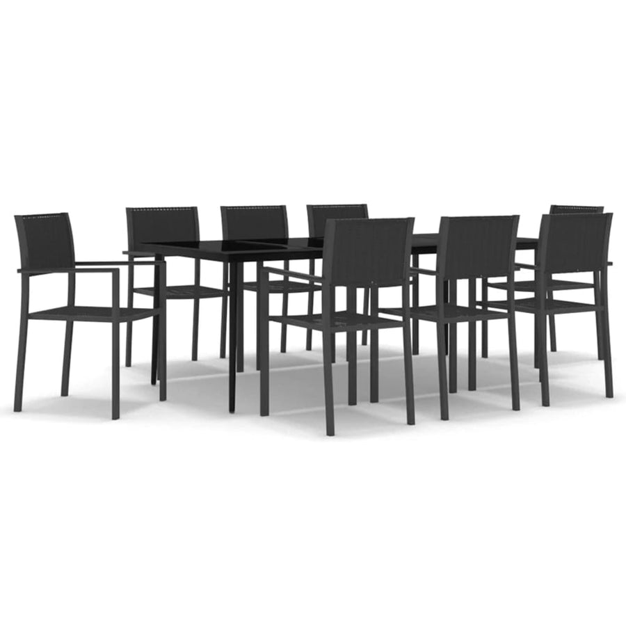 9-delige Tuinset zwart